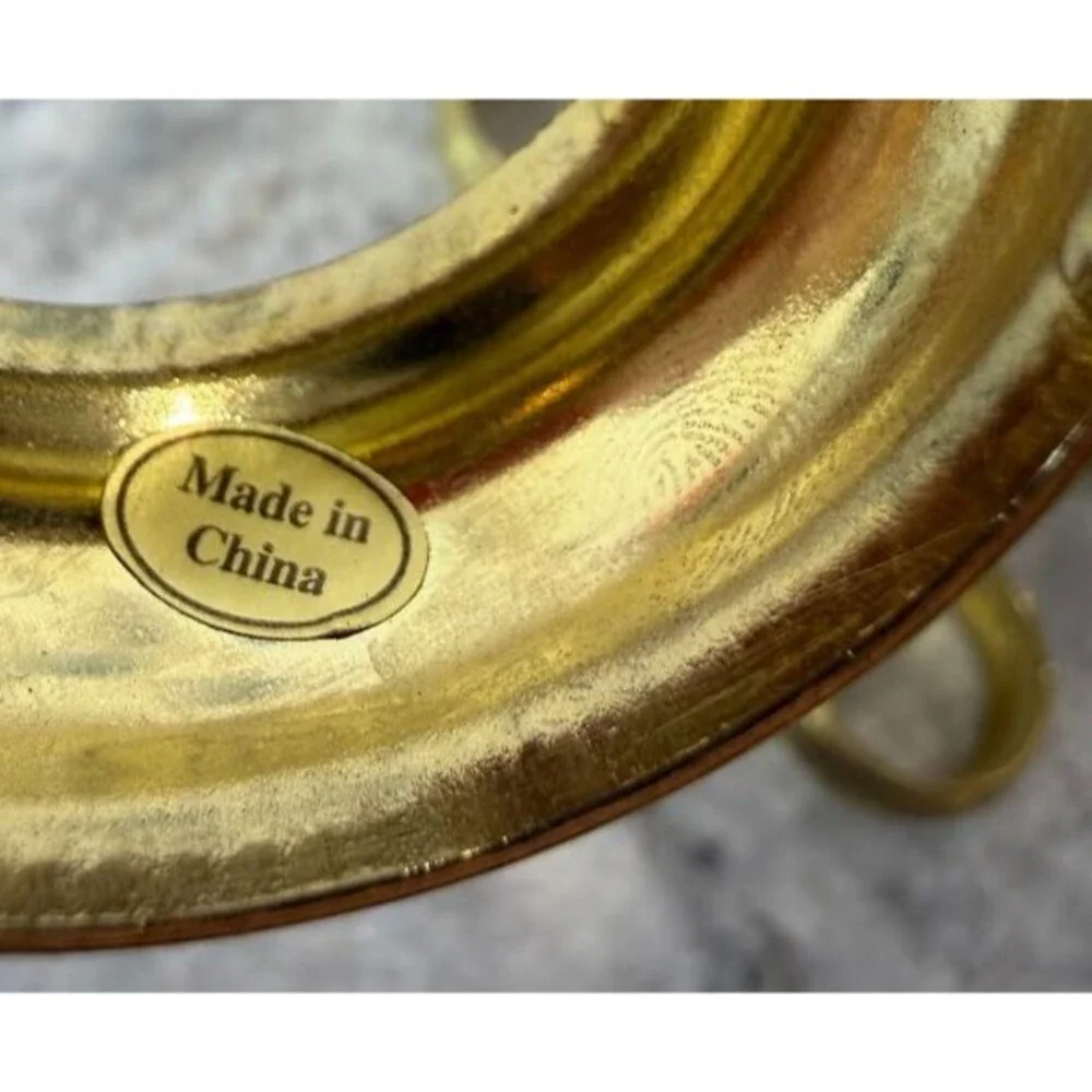 Set of 12 Vintage Polished Brass Napkin Rings with Gadroon Twisted Rope Edge